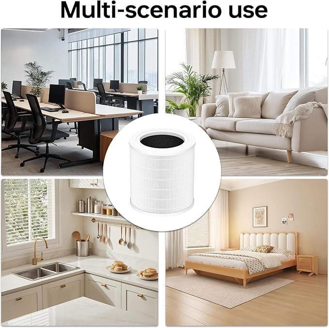 A2001 replacement filter, 3-in-1 True air purifier A2001 replacement part, compatible with par, efficient filtration with activated carbon layer, 2 packs
