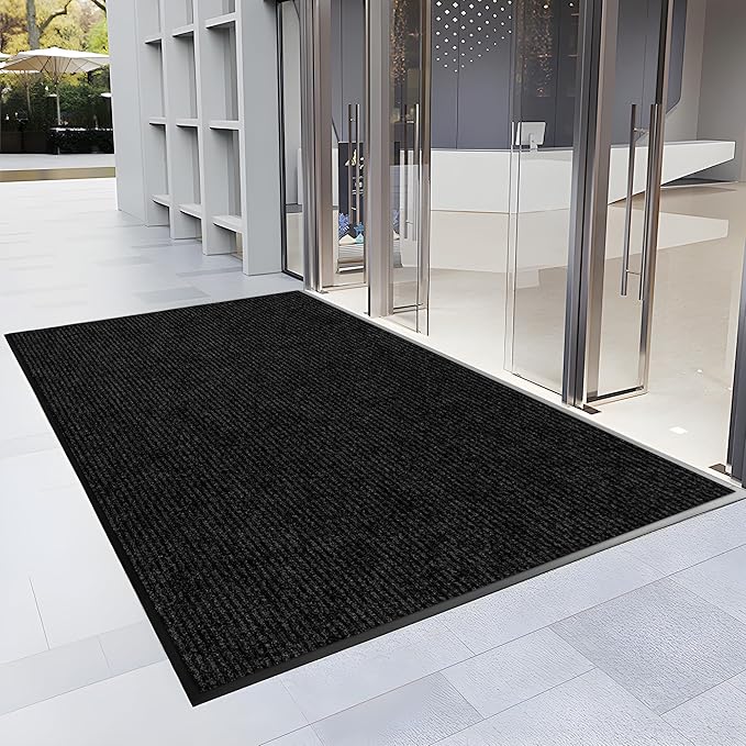 4′ x 38′ Front Door Mat Indoor Outdoor Entrance, Commercial Floor Mat Heavy Duty Dirt Trapper Entryway Doormat, Custom Size Non Slip Rubber Backing Welcome mat, Door Mat for High Traffic Area