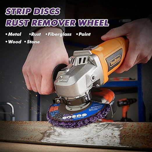 14 Pack Paint Eater Strip Disc Angle Grinder Rust Removal Disc Paint Stripper for Metal Paint Stripper Tool Rust Remover Angle Grinder Attachments Abrasive Wheels & Discs (4" x 5/8")