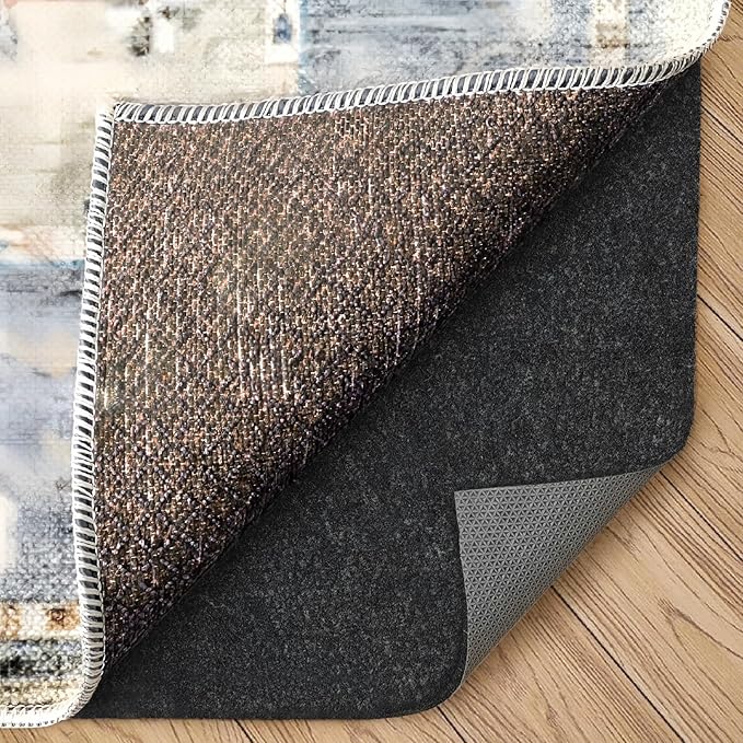 Felt Rug Pad, 5 x 7 Ft Rubber Non-Slip Rug Pad Gripper, Keep Rugs Secure and in Place, Extra Strong Under Carpet Mat Cushion - for All Floors
