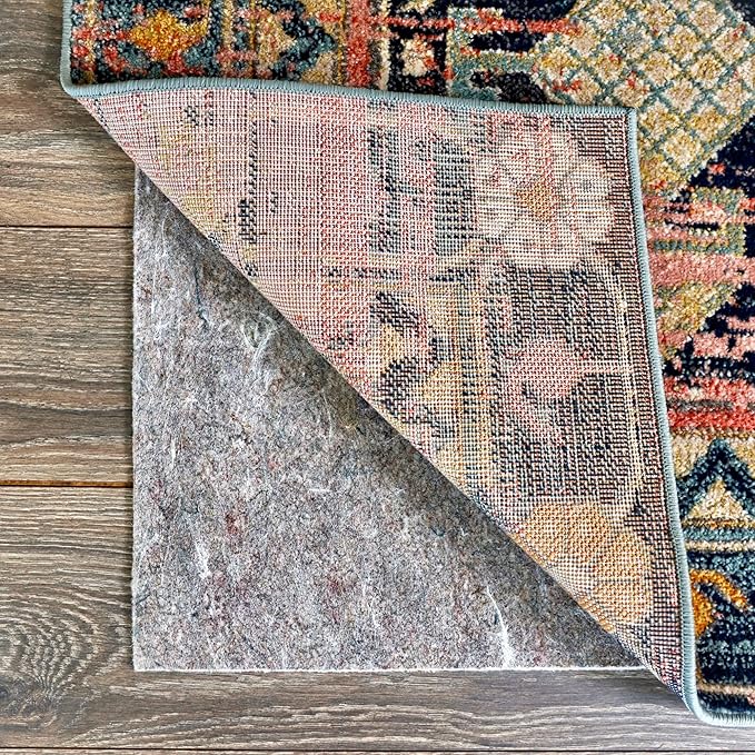 RUGPADUSA - Dual Surface - 6'10" x 9'10" - 1/8" Thick - Felt + Rubber - Non-Slip Backing Rug Pad - Adds Low-Profile Comfort and Protection