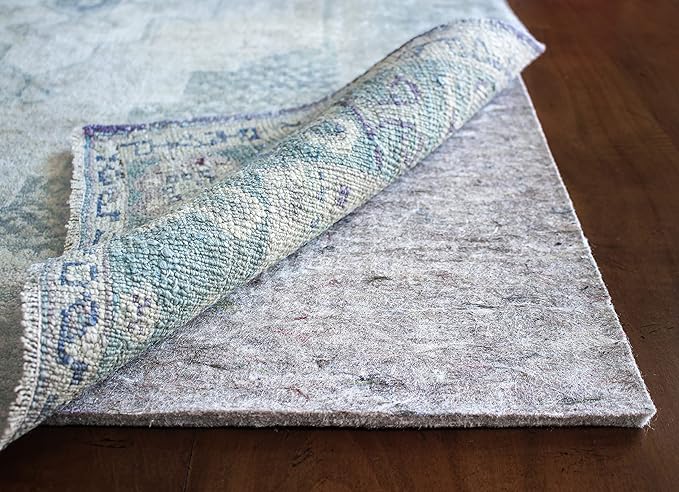 RUGPADUSA - Dual Surface - 5'x7' - 3/8" Thick - Felt + Rubber - Enhanced Non-Slip Rug Pad - Adds Comfort and Protection - for Hard Surface Floors