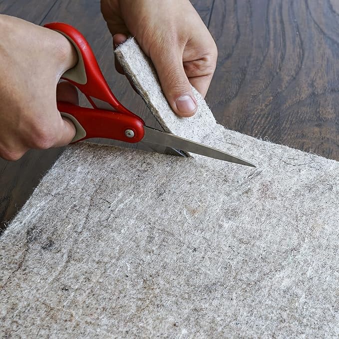 RUGPADUSA - Dual Surface - 6'10" x 9'10" - 1/8" Thick - Felt + Rubber - Non-Slip Backing Rug Pad - Adds Low-Profile Comfort and Protection