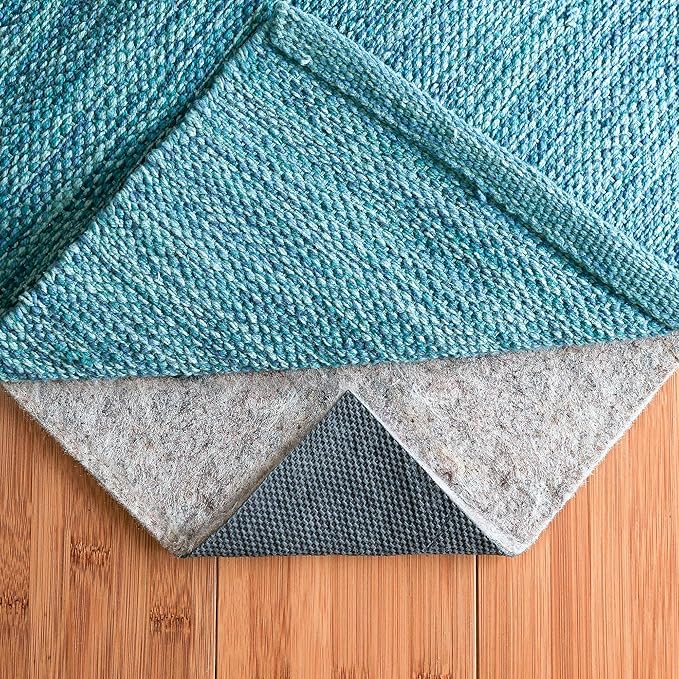 RUGPADUSA - Dual Surface - 9'10" x 13'10" - 1/8" Thick - Felt + Rubber - Non-Slip Backing Rug Pad - Adds Low-Profile Comfort and Protection