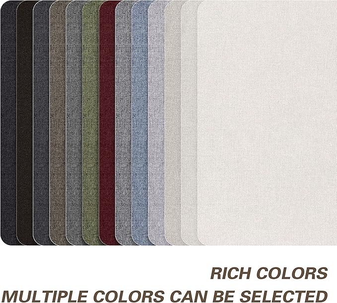 KING MOUNTAIN Fine Linen Repair Patches, Self-Adhesive Fabric, 8X11 Inch 2 PCS, Multi Color, for Sofa and Clothes (Charcoal Black)