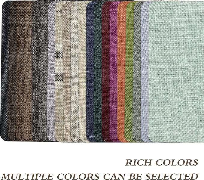 Coarse Linen Repair Patches, Self-Adhesive Linen Fabric Patches, 8X11 inch Extra Size, Multi Color, Can be Used for Linen Sofa Repair and Linen Clothes Repair(8" x 11",Dark Blue)