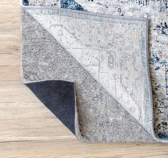 RUGPADUSA - Dual Surface - 5'x7' - 3/8" Thick - Felt + Rubber - Enhanced Non-Slip Rug Pad - Adds Comfort and Protection - for Hard Surface Floors